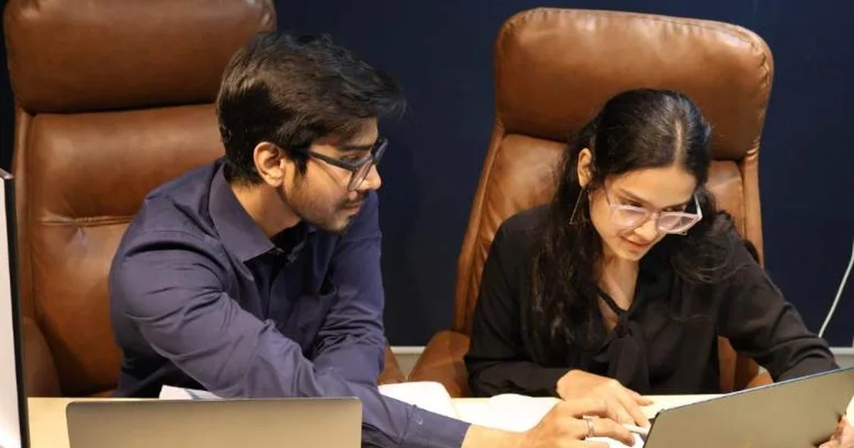 Pranjal Rastogi and CA Harshitha Iyer working together